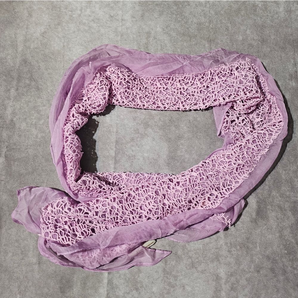 COLLECTION EIGHTEEN Net Overlay Boa POLYESTER Scarf 12" x 80"
